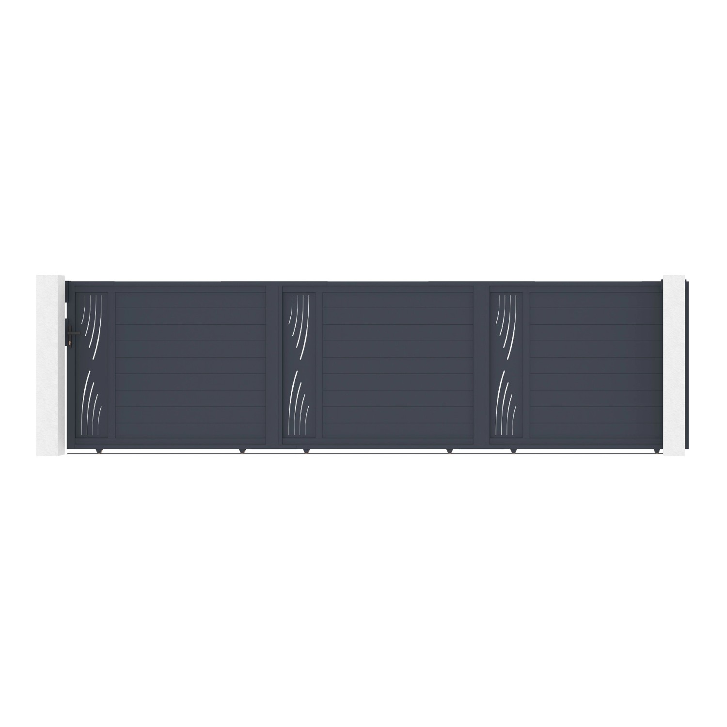 Casanoov Schiebetor 6M Veleta H 160 Graues Aluminium günstig online kaufen