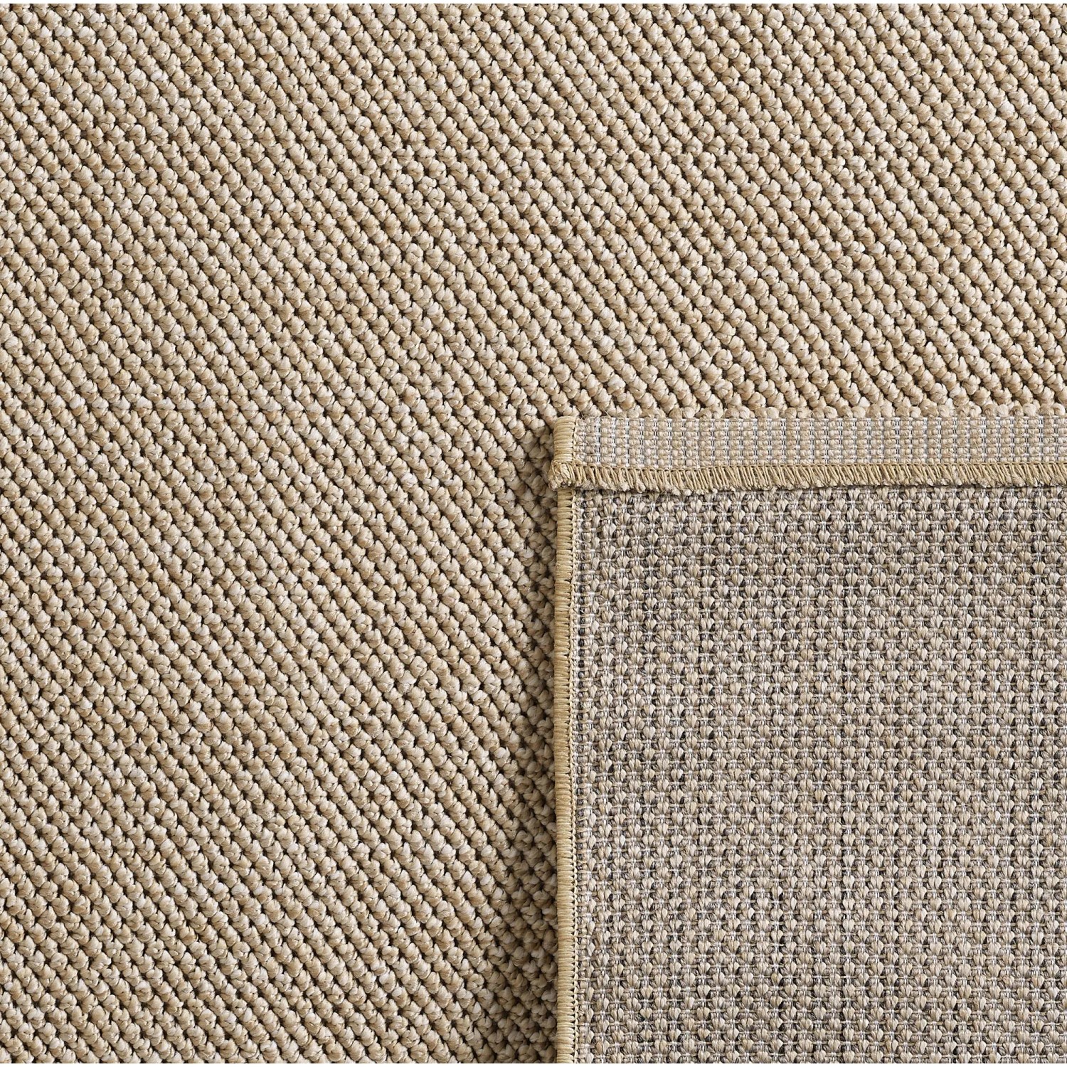 Detailaufnahme: Ayyildiz Kurzflorteppich Loom 4300, beige, 200x290 cm. Strukturierter Kurzflor.