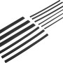 Schrumpfschlauch Set, 12-teilig, doppelwandig, schwarz, verschiedene Größen für Elektroinstallationen.