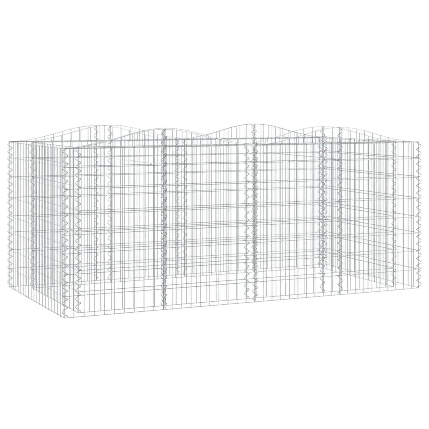 vidaXL Gabionen-Hochbeet mit Hochbogen 200x100x100 cm Verzinktes Eisen 153554