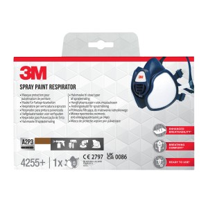 3M Atemschutzmaske A2/P3, blau, für Farbspritzarbeiten und Schleifarbeiten.