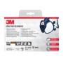 Blaue 3M Atemschutzmaske A2P3 mit Filtern in Verpackung. Schutz vor Gasen, Dämpfen und Feinstaub.