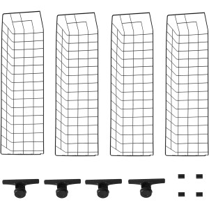 SoBuy 2er Set Aufbewahrungskörbe für Kleiderständer, Metall, Schwarz. Zubehör für mehr Stauraum.