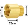 Hahnverlängerung aus Messing, 18,6 mm x 21 mm, 20 mm, für Gewindefittings.