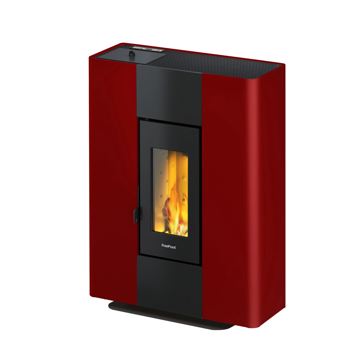 Freepoint Pelletofen Roxy Stand Stahl Bordeaux 2,7-7 kW EEK: A+