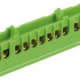 Grüne 12-polige Schutzleiter-Klemme für Erdungsmaterial im Detail.