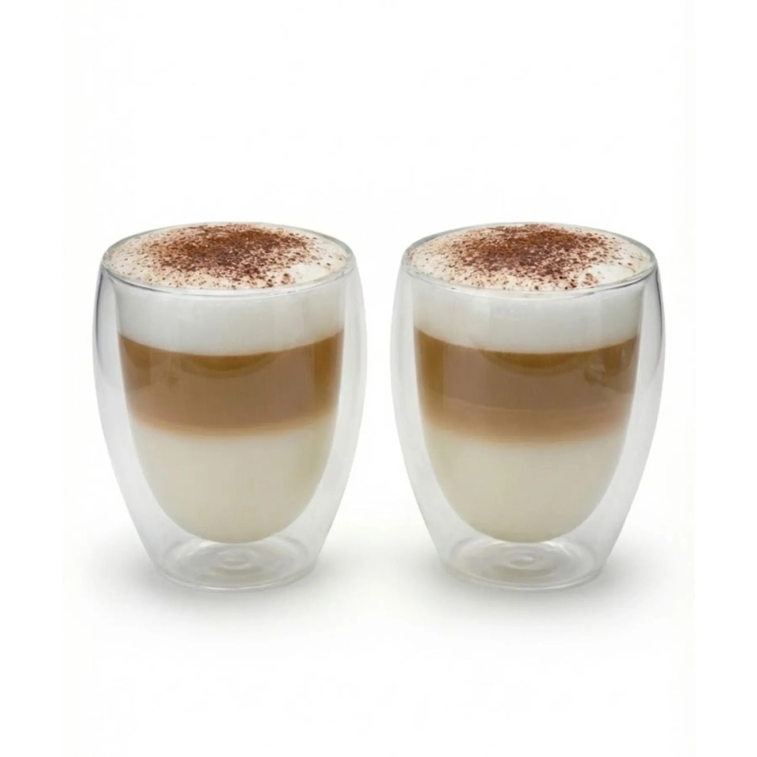 BigDean 2 x 300 ml Doppelwandige Latte Macchiato Gläser Borosilikatglas Thermogläser Kaffeegläser