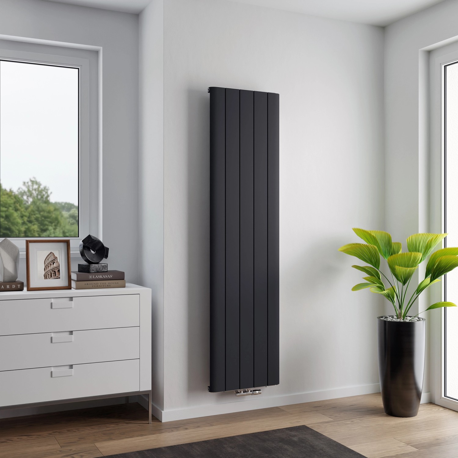 Ximax Aluminium-Heizkörper Trigo Mittenanschluss 180 cm x 47 cm Anthrazit 9 günstig online kaufen