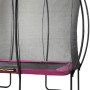Rechteckiges EXIT Silhouette Gartentrampolin 244x366cm in Rosa mit Sicherheitsnetz.