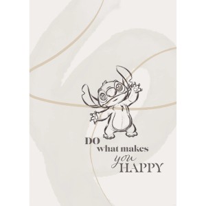 Komar Wandbild Disney Lilo & Stitch, 50x70 cm, mit dem Spruch: Do What Makes You Happy.