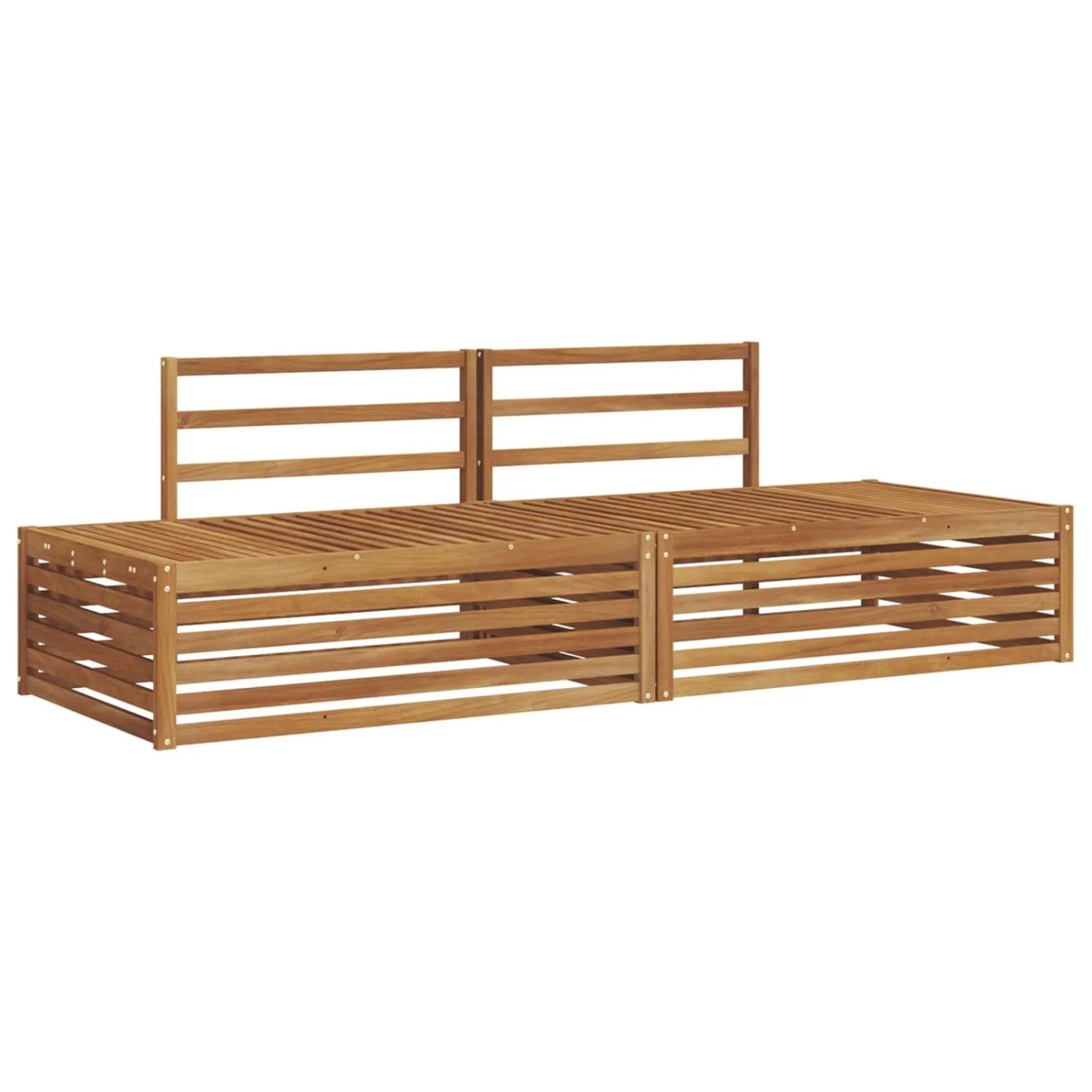 vidaXL Outdoor-Sofagarnitur 2 Stück Natur 203,5 x 83 x 73 cm 3374079