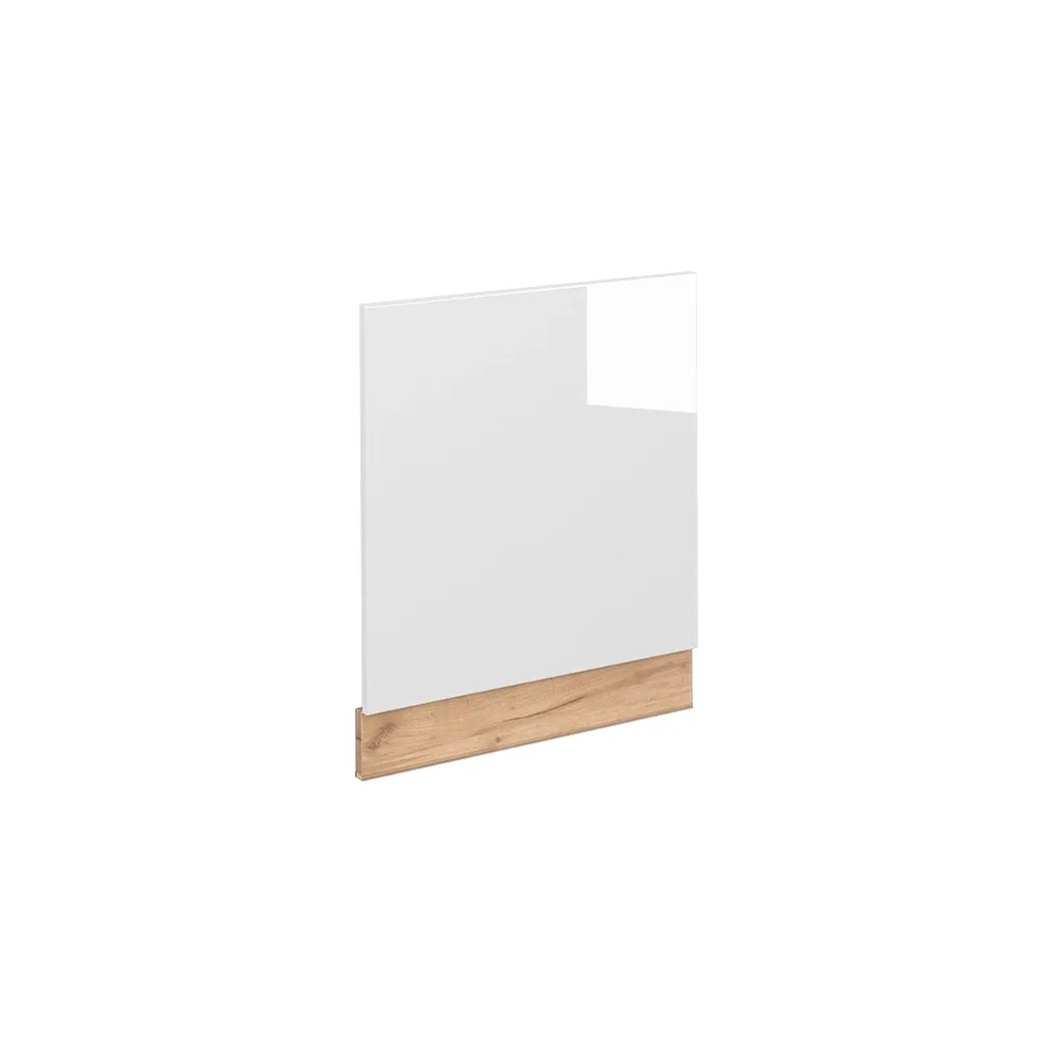 Vicco Frontblende Fame-Line Weiß Hochglanz/Goldkraft Eiche 60 cm ohne Arbeitsplatte