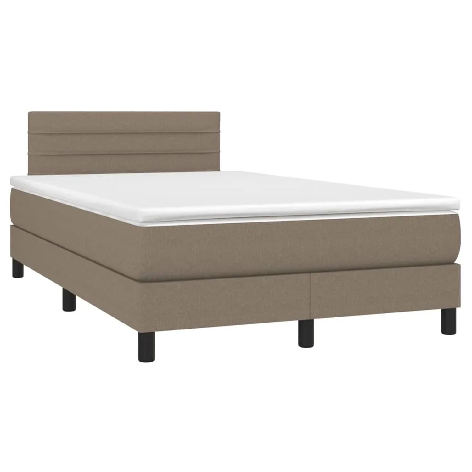 vidaXL Boxspringbett mit Matratze & LED Taupe 120x190 cm Stoff 3270050 günstig online kaufen