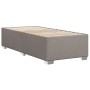 Boxspringbett Taupe 100x200 cm, Stoffbezug, ohne Matratze.