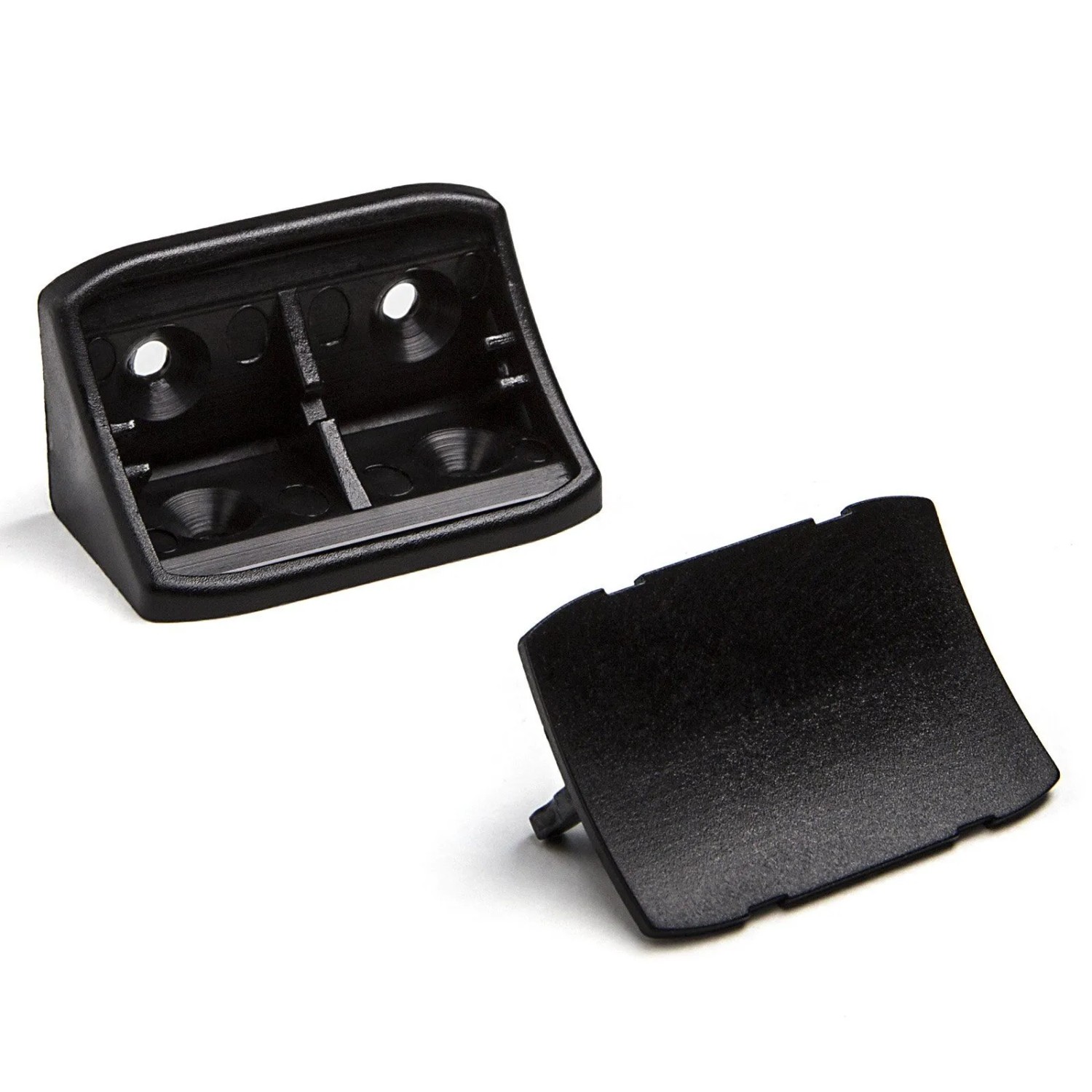 SOTECH 100 Stück Korpusverbinder 24 x 24 x 44 mm mit Abdeckkappe Schwarz