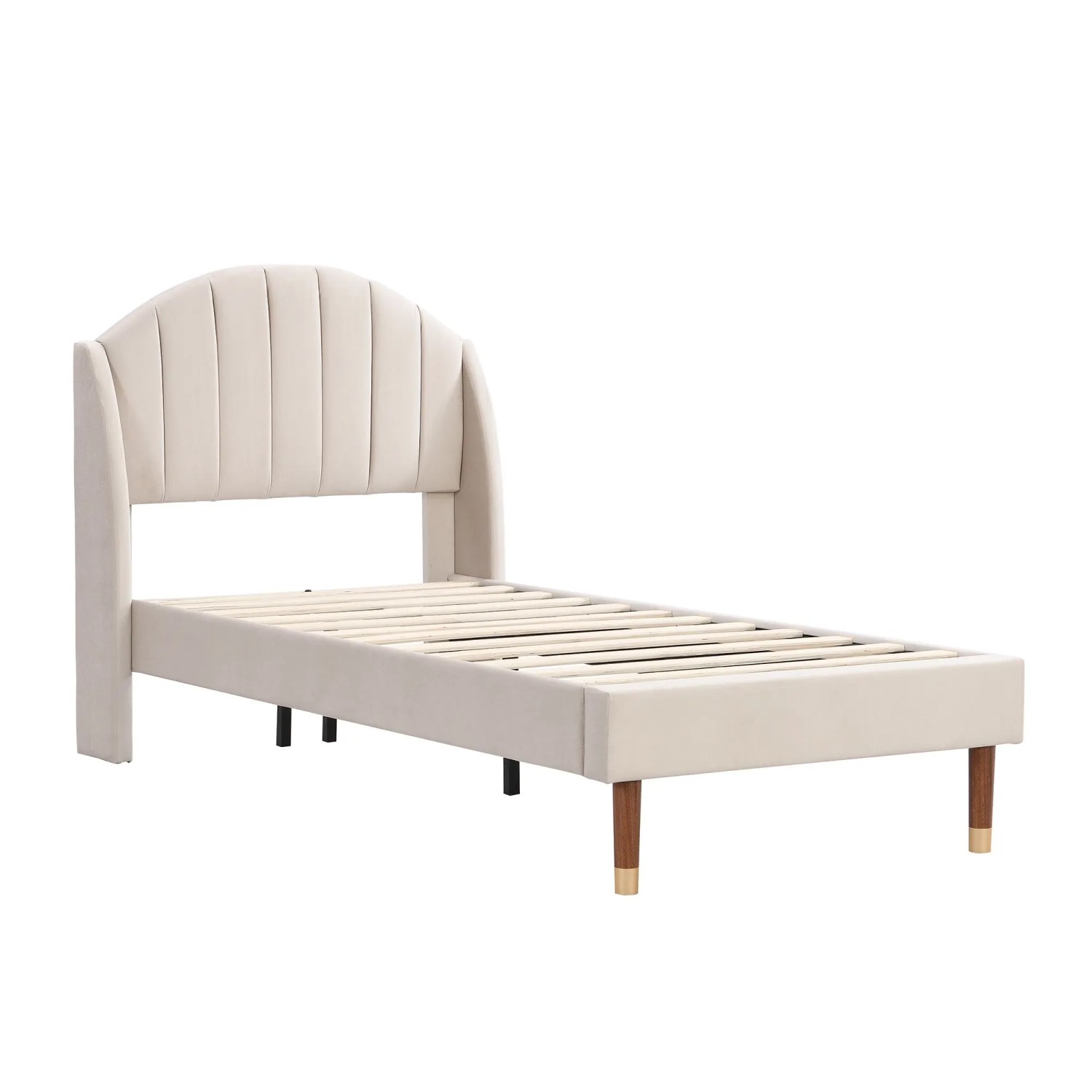 Okwish Polsterbett 90×200 Jugendbett Mit Lattenrost Und Kopfteil Ohne Matratze