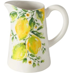 Boltze Krug Lemony, 23x15x22cm, mit Zitronen-Motiv als Deko-Highlight.