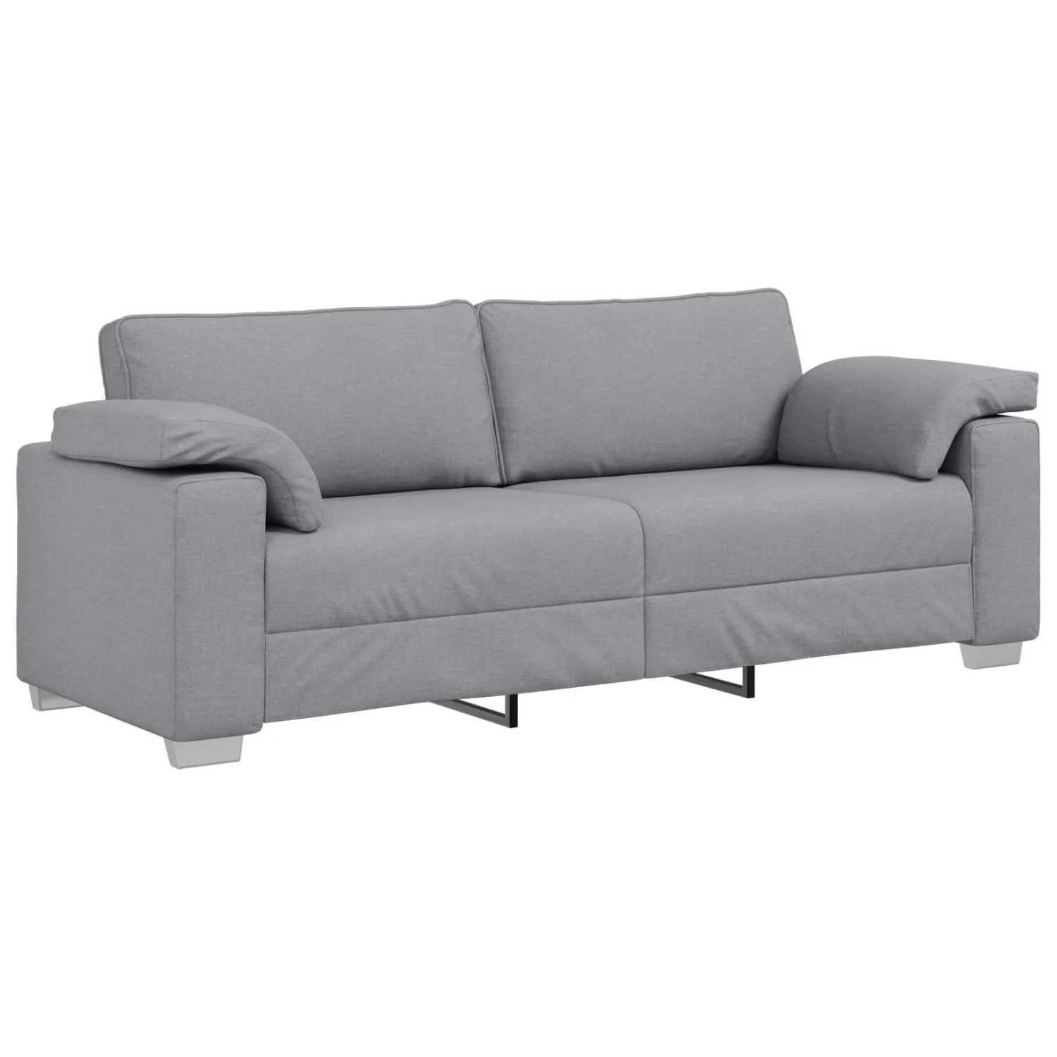 vidaXL Sofa Hellgrau 219 x 80 x 82 cm Stoff 4105237