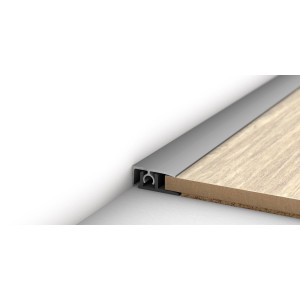 Abschlussprofil Silber zum Klicken für Laminat & Parkett, 2700 mm lang.