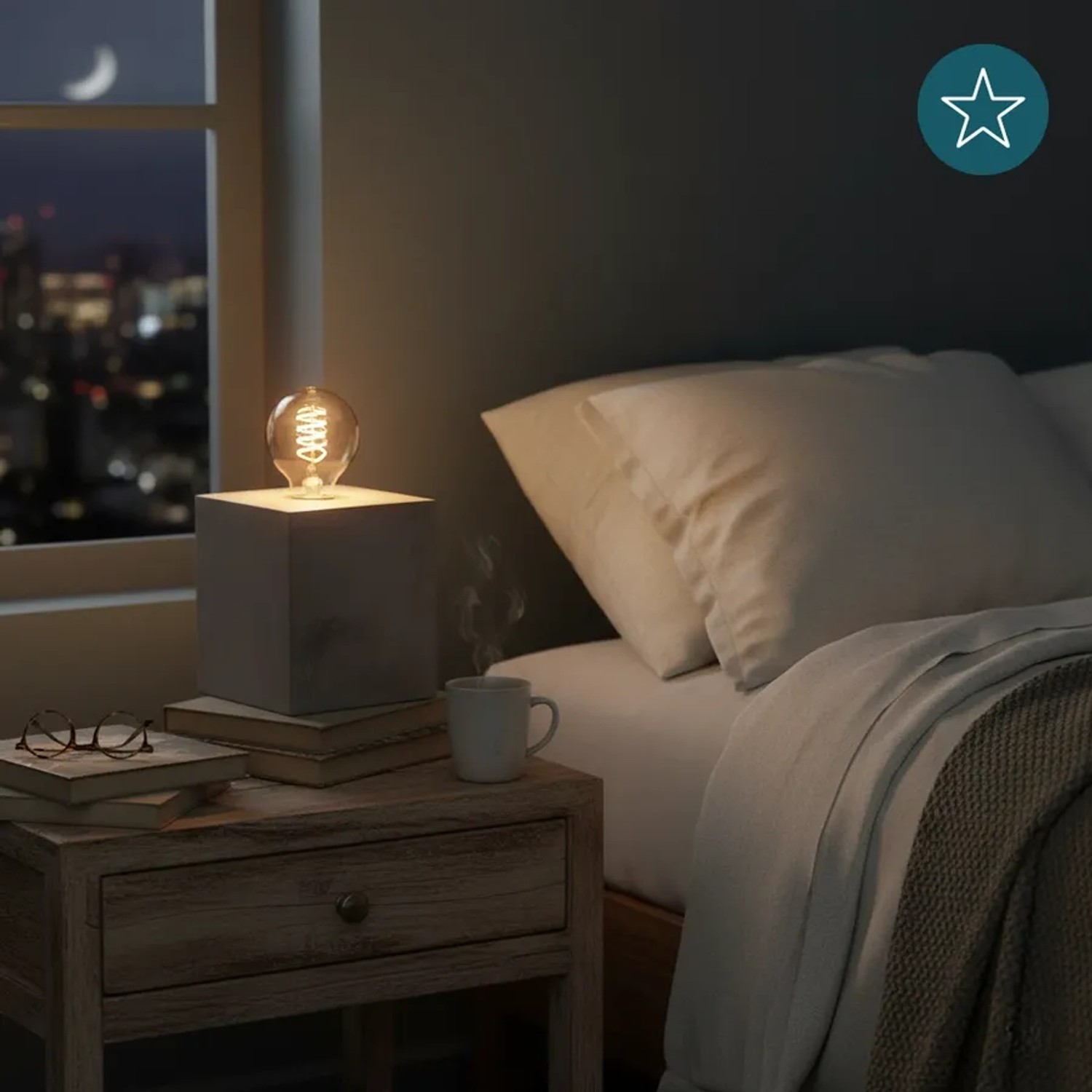 LUXULA Tischleuchte Modern Minimalistisch E27 Fassung Metall Design Nachttischleuchte Dekoleuchte Grau Ø95mm_6