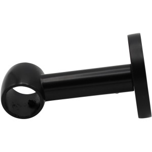 Schwarze Mydeco Gardinenstangen-Halterung Noble, Ø 2 cm, Abstand 6,5 cm.