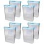8er-Pack Bestlivings Frischhaltebox Schüttdose 2,8L, transparent mit türkisfarbenem Deckel.
