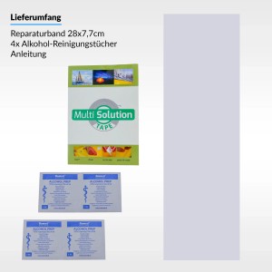 Toldoro Reparaturset für Sonnenschirme: Reparaturband, Alkoholtücher, Anleitung.