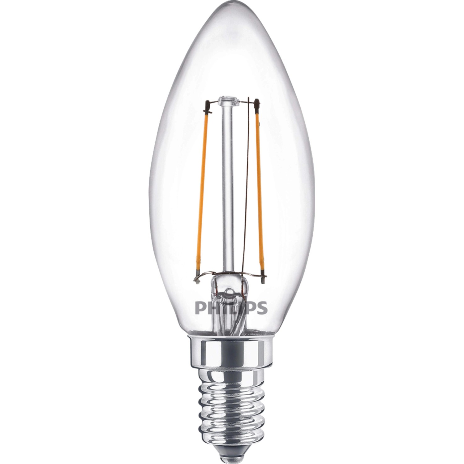 Philips LED-Leuchtmittel E14 Kerzenform 2 W 250 lm 2er Set 9,7 x 3,5 cm (H x Ø)