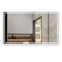 Rechteckiger Badspiegel mit LED-Beleuchtung, Bluetooth und Touch-Funktion, 80x60 cm.