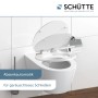 Schütte WC-Sitz Spirit White mit Absenkautomatik auf einem WC-Becken.