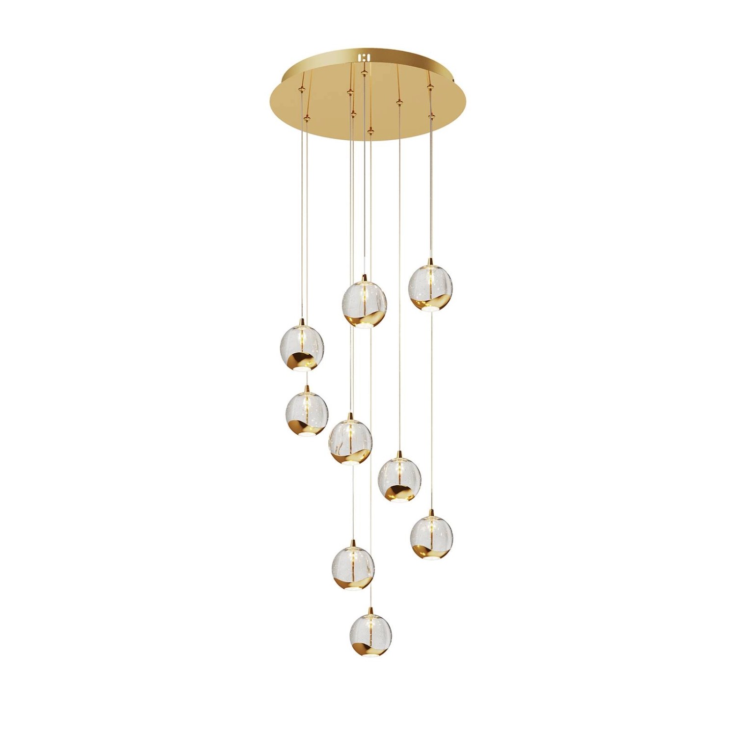 Lucande LED Pendelleuchte Hayley 9626556 Design Modern in Gold Messing aus günstig online kaufen