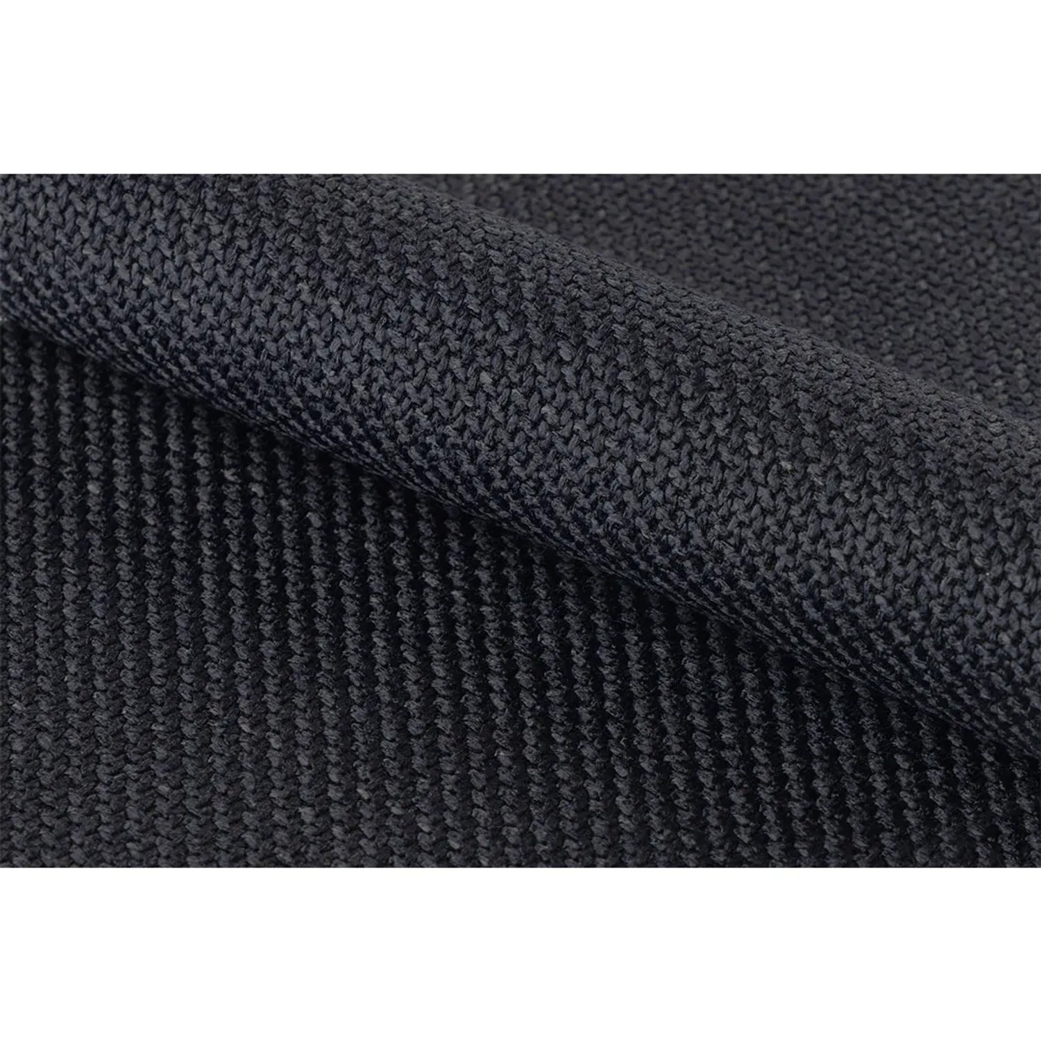 Detailaufnahme des blauen Stoffbezugs vom ebuy24 Becca Esszimmerstuhl.