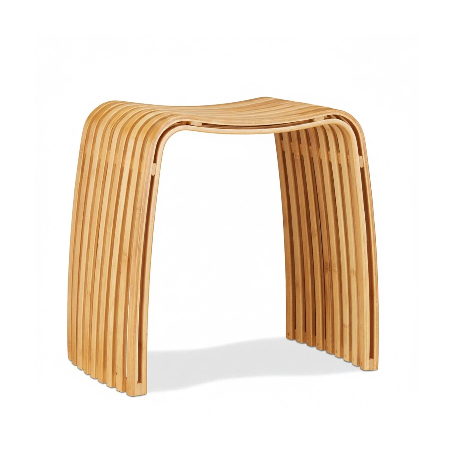 Relaxdays Garderobenhocker Bambus Natur Rutschfest 46 cm x 45 cm x 31 cm 2,78 kg