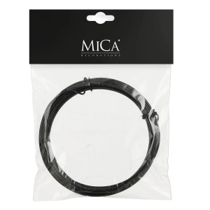 Mica Decorations Aluminiumdraht, 12 m, schwarz, für Bastelarbeiten und Dekorationen.