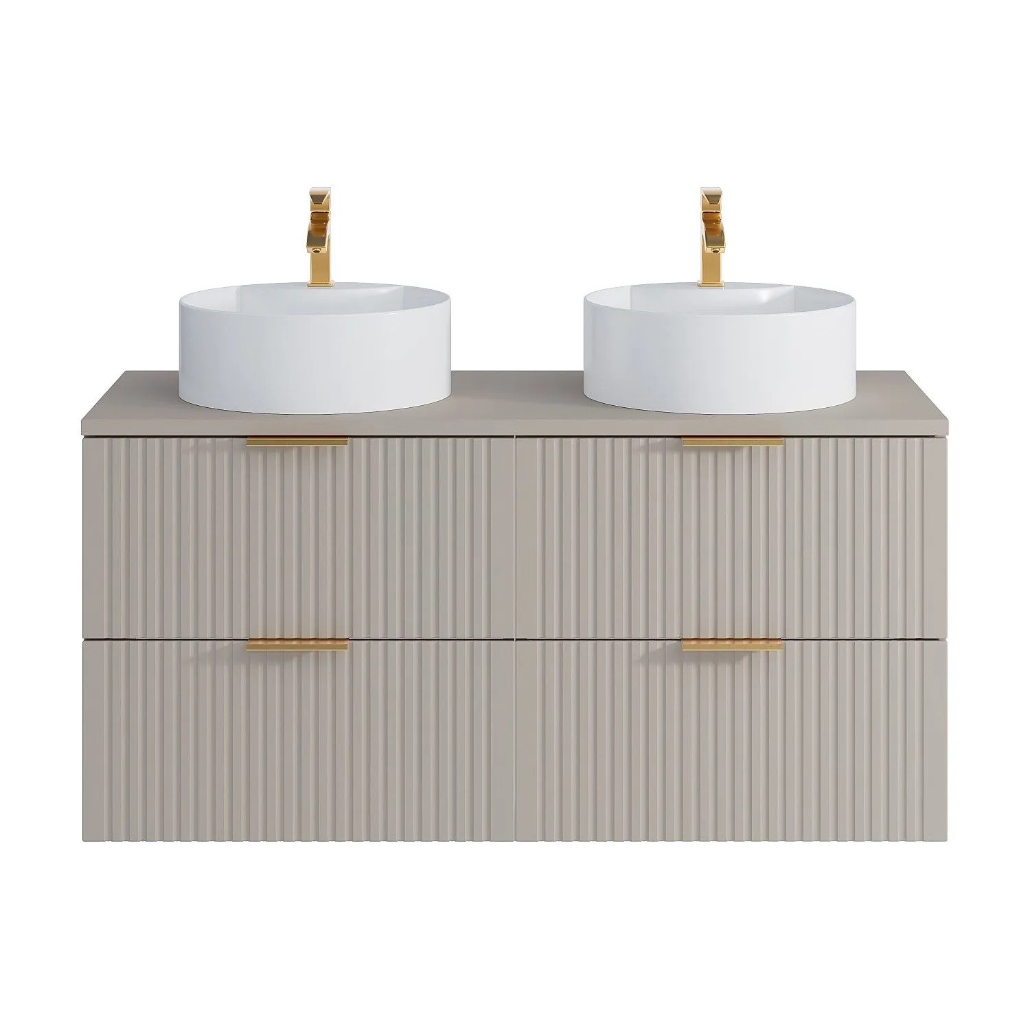 Vente-unique Doppelwaschtisch Zevara Beige 120 cm