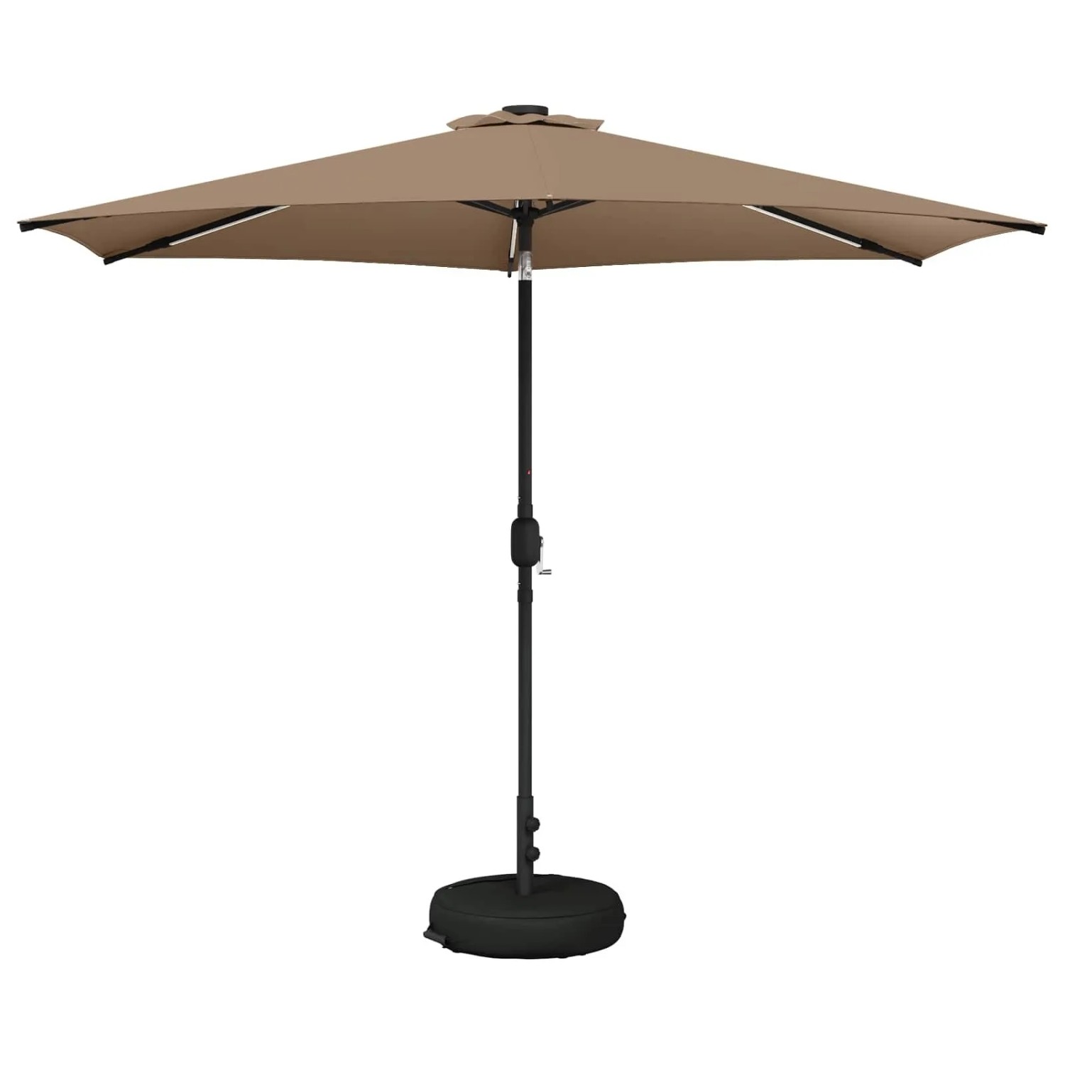 vidaXL Gartenparasol mit LED-Lichtern und Sockel 300 x 300 cm 42036268