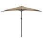 vidaXL Balkon-Sonnenschirm mit Alu-Mast Taupe 300x155 cm Halbrund 44594_4