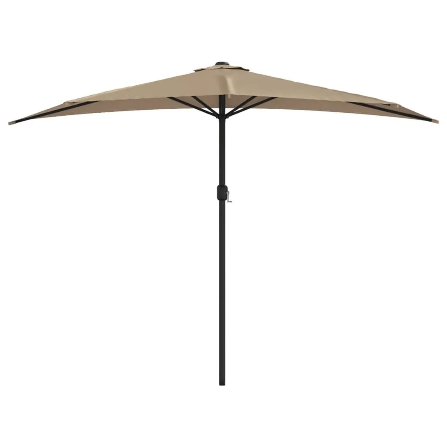 vidaXL Balkon-Sonnenschirm mit Alu-Mast Taupe 300x155 cm Halbrund 44594_4