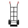 Juskys Sackkarre Basic, klappbar, schwarz mit roten Griffen, max. 100kg Traglast.