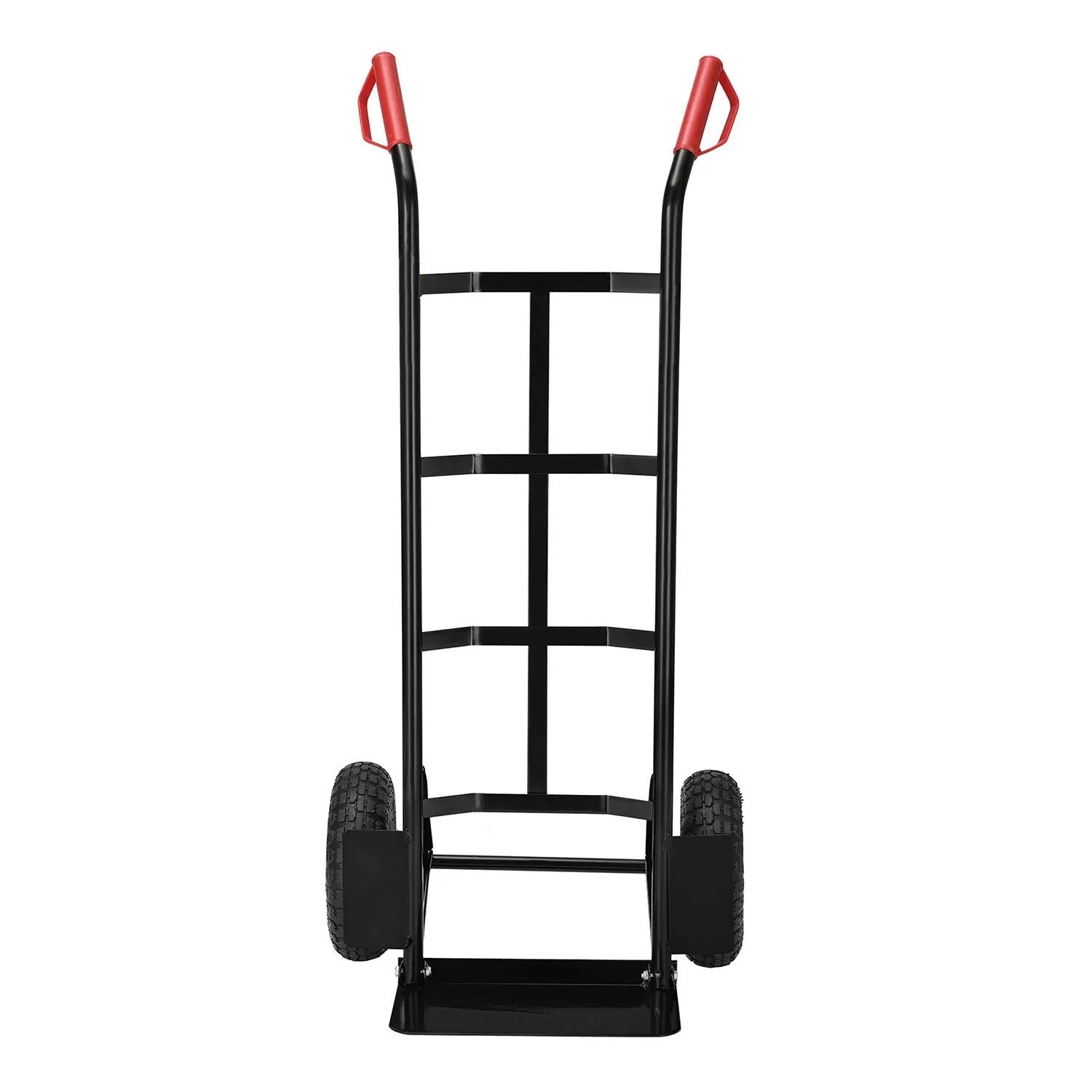 Juskys Sackkarre Basic, klappbar, schwarz mit roten Griffen, max. 100kg Traglast.