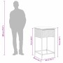 vidaXL Gartenbar-Set, 5-teilig, grau, Poly Rattan, mit Maßangaben.