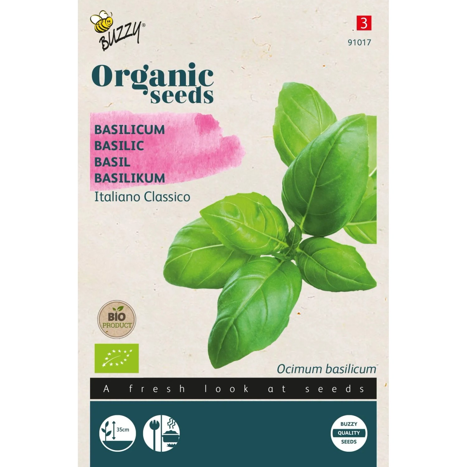 Basilikum 'Italiano Classico' Bio Saatgut ca. 1 g Klassisches Aroma