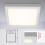 Briloner LED Deckenleuchte Fire, chrom matt, 30x30cm, warmweißes Licht für Innenräume.