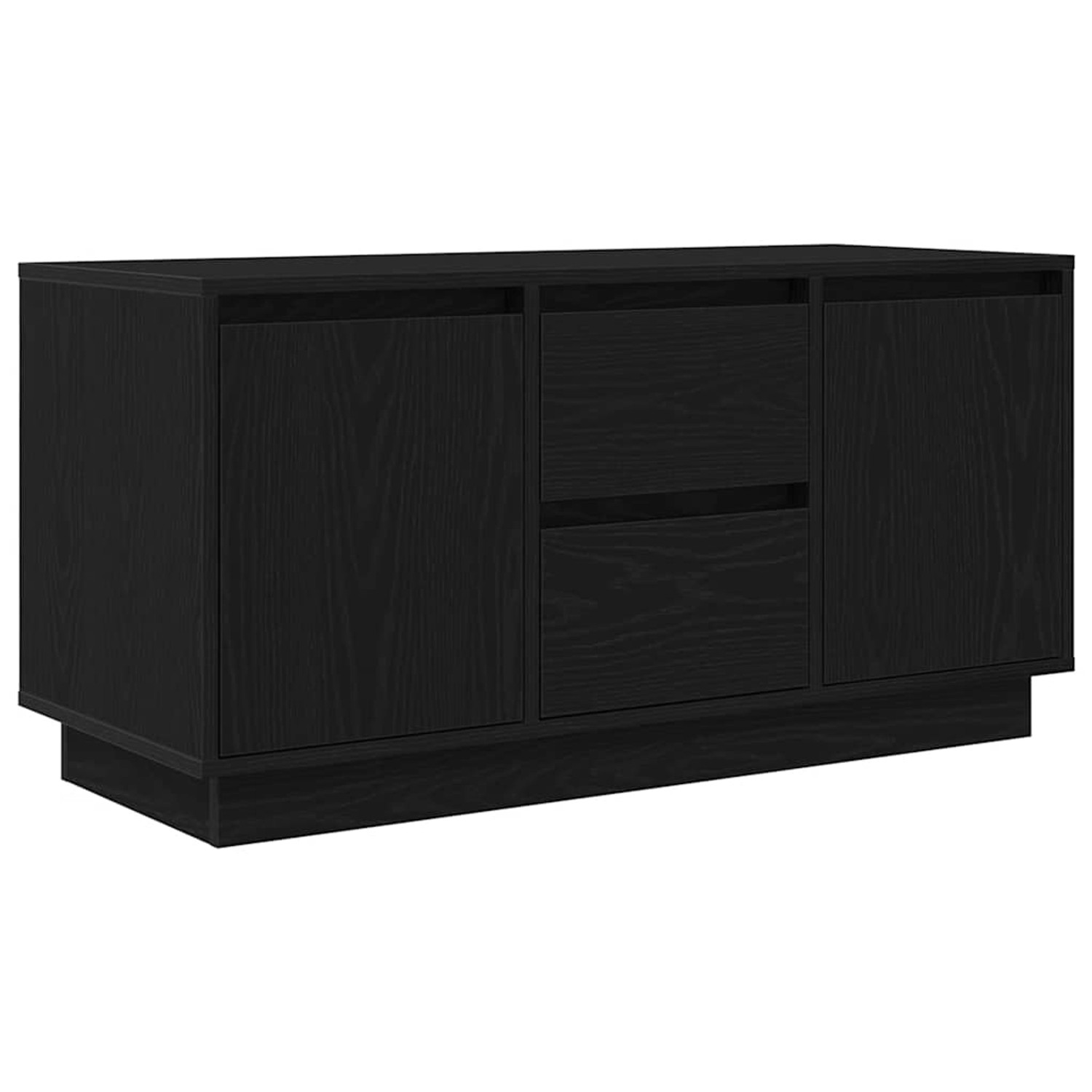 vidaXL TV-Schrank mit LED-Leuchten Schwarz Eichen-Optik 100x41x50 cm 861410 günstig online kaufen