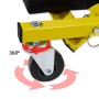 Detailaufnahme der 360° Rolle vom CCLIFE Werkstatt Rollbrett/Montagehocker.