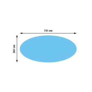 MCW Pool-Abdeckung 400 µm Oval 7,31x3,65m Blau