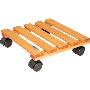 Wagner Multi Roller GH0632, Rolluntersetzer aus Kastanie mit 4 Doppelrollen, 280x280mm, bis 100kg.