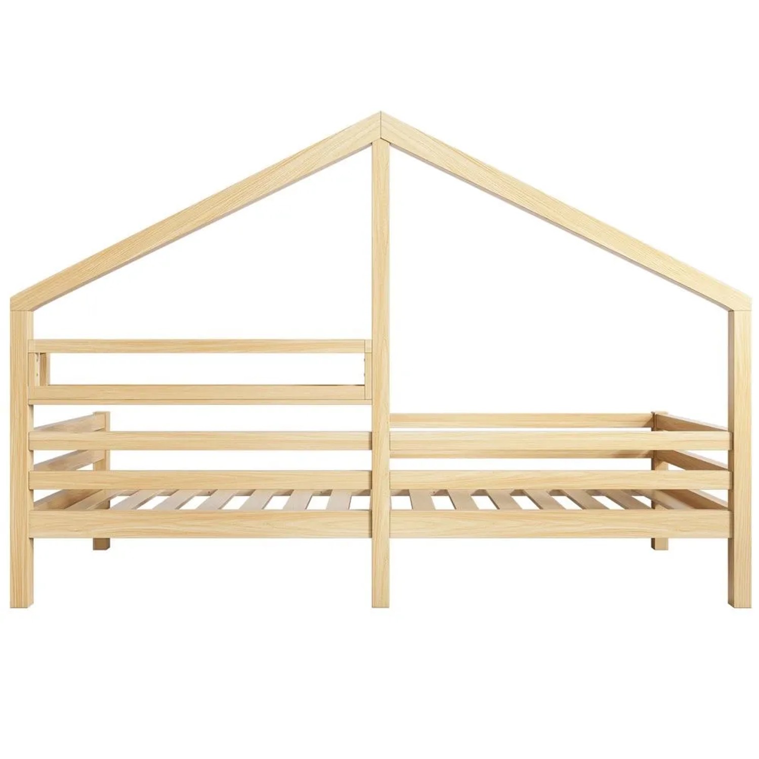 KOMHTOM Kinderbett 90x200Cm  Hausbett Mit Ablagefach In Kaminfürm  Kiefer  Natur KOMHTOM Kinderbett 90x200Cm  Hausbett Mit Ablagefach In Kaminform  Kiefer  Natur