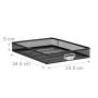 Relaxdays Schubladenbox A4 Stahl Schwarz Rutschfest Beschriftbar 29 cm x 27,5 cm x 35,5 cm 3,8 kg_5