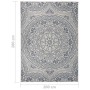 Blauer Outdoor-Teppich (200x280 cm) mit Mandala-Muster. Flachgewebe, ideal für Terrasse und Balkon.